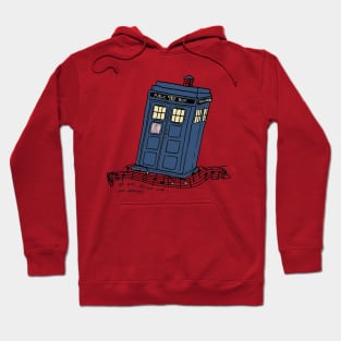 Tardis with Doctor Who Theme Music Hoodie